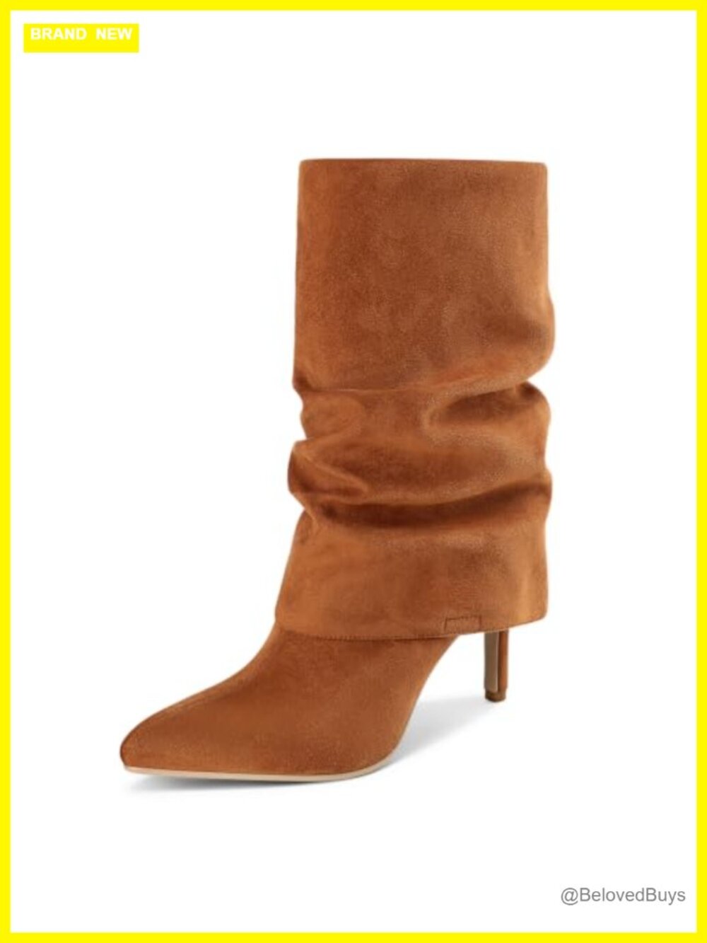 Women's Slouch Ankle Boots Pointed Toe Stiletto Heel Faux Leather